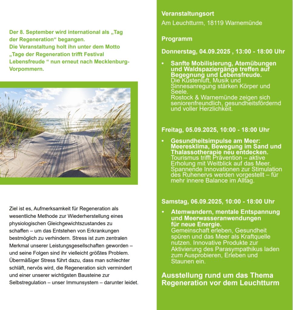 Flyer Tage der Regeneration 2025 Seite 2