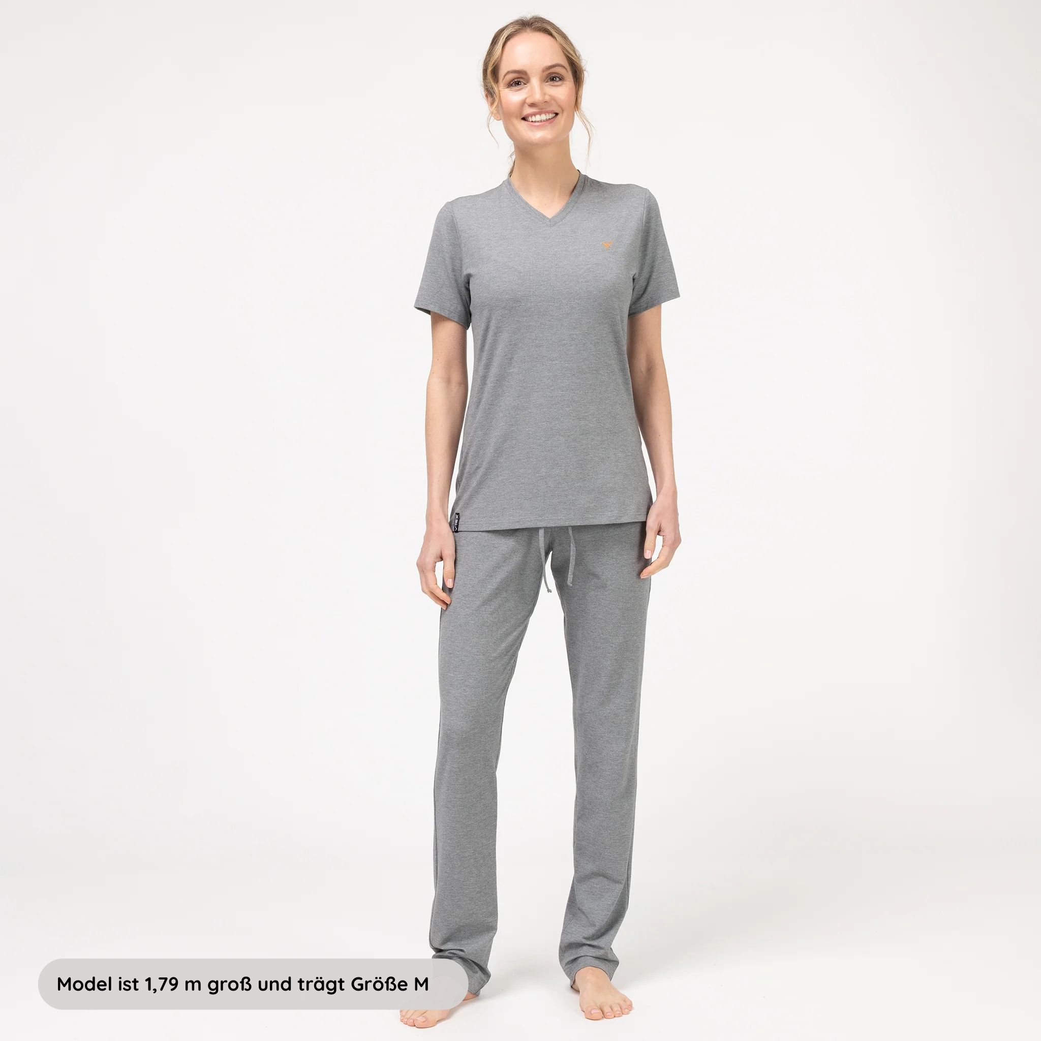 Genki-vital v-tex pi damen kurzarmshirt grau Genki-vital v-tex pi damen kurzarmshirt grau