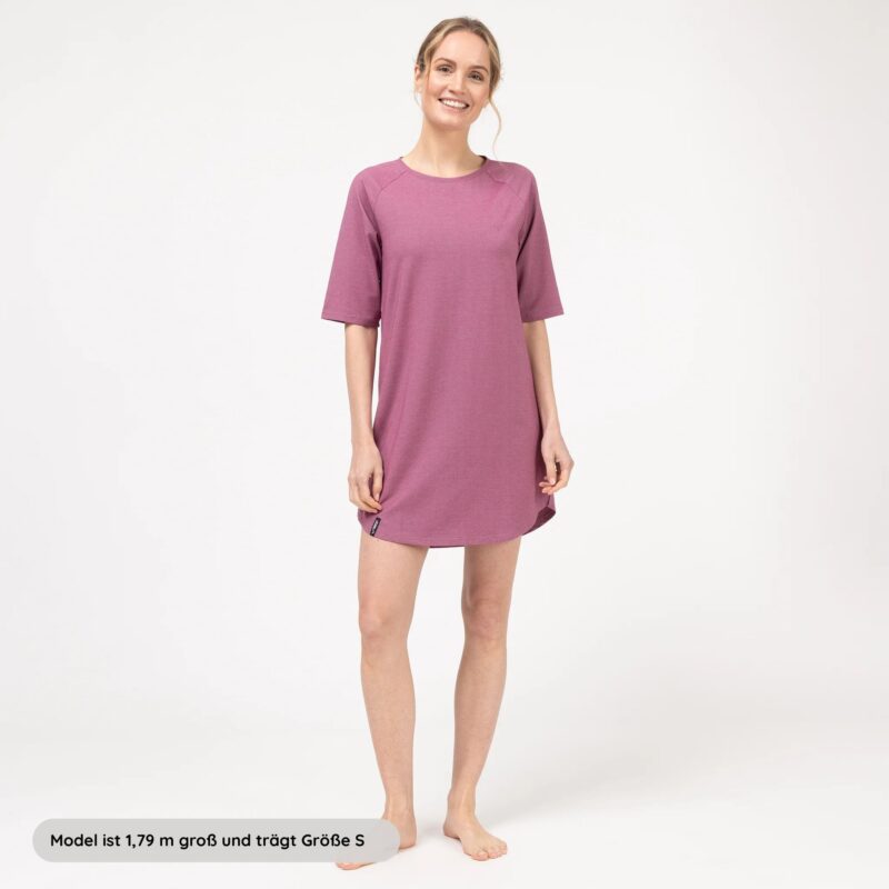 Genki-Vital V-TEX YUME-SCHLAFSHIRT-BEERE-DAMEN-GR. S Genki-Vital V-TEX YUME SCHLAFSHIRT BEERE DAMEN